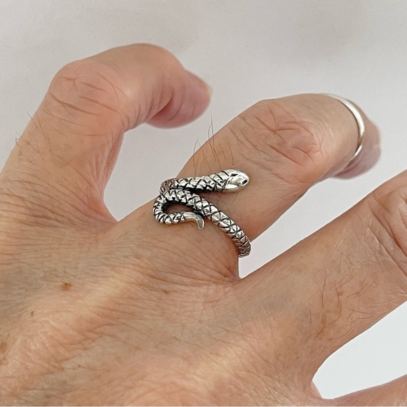 Jewelry - 🐍 🐍TOP SELLER 🐍🐍 Sterling Silver Snake Ring, Silver Rings, Reptile Ring